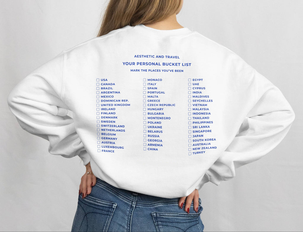 Your Personal Bucket List Oversized Long Sleeve  BLUE